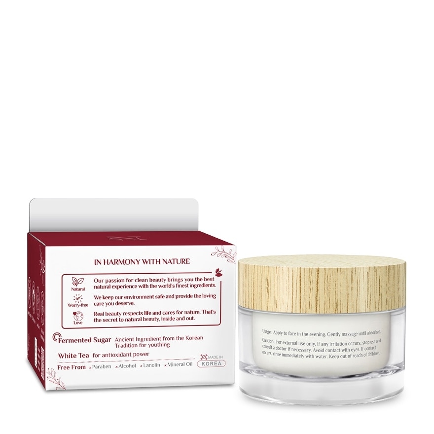 Naturals by Watsons Fermented Sugar White Tea Youthing Night Cream 50g.