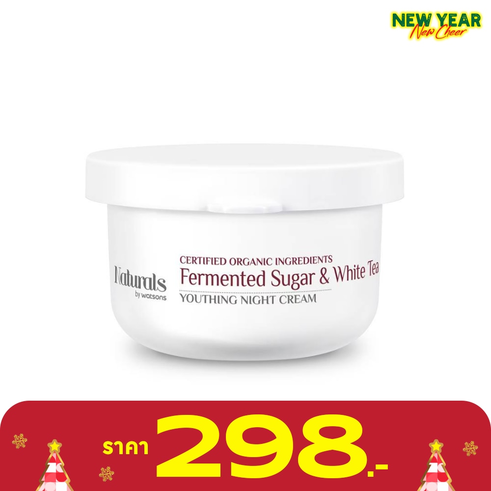 Naturals by Watsons Fermented Sugar White Tea Youthing Night Cream 50g.