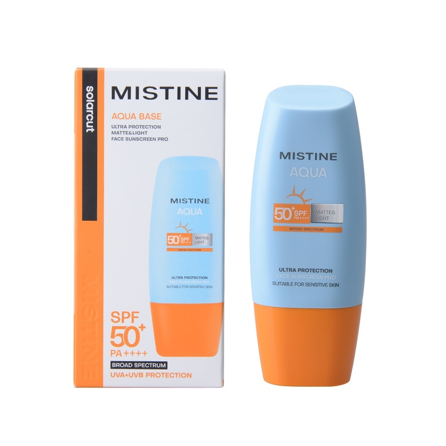 มิสทิน อะควา เบส อัลตร้า โพรเทคชั่น แมทท์แอนด์ไลท์ เฟส ซันสกรีน SPF50+PA+++++40มล.