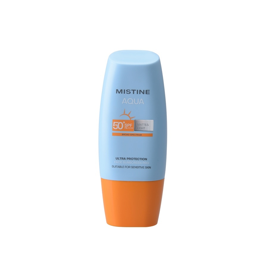 Mistine มิสทิน อะควา เบส อัลตร้า โพรเทคชั่น แมทท์แอนด์ไลท์ เฟส ซันสกรีน SPF50+PA+++++40มล.