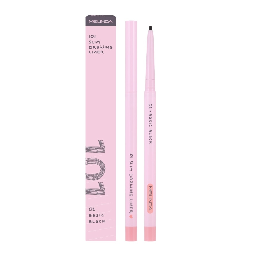 Meilinda 101 Slim Drawing Liner 0.05g. 01 Basic Black