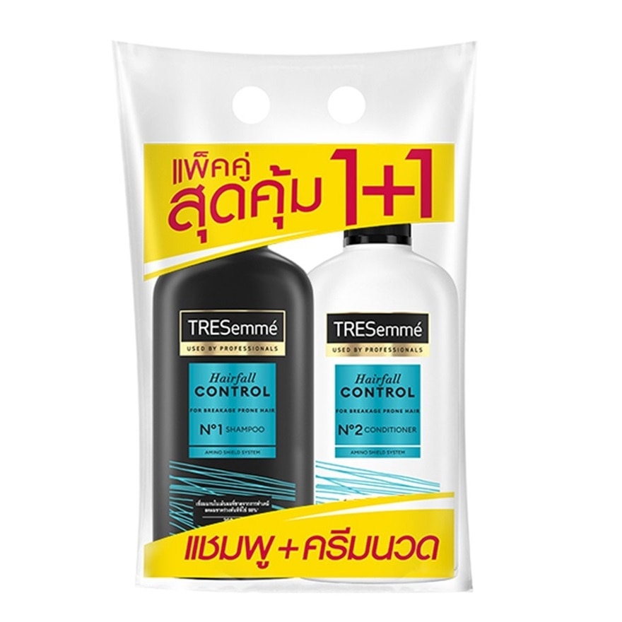 Tresemme เทรซาเม่ แชมพู+คอนดิชั่นเนอร์ แฮร์ ฟอล คอนโทรล 370 มล.ยาสระผม ทำเคมี สีผม ลดผมขาดร่วง