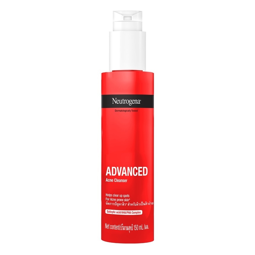 Neutrogena Advanced Acne Cleanser 150 Ml. จัดการปัญหาสิว ผิวเป็นสิวง่าย