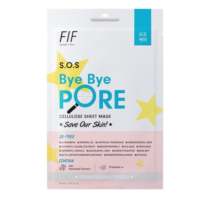 FIF FIF by Faith in Face S.O.S Bye Bye Pore Cellulose Sheet Mask 1'S