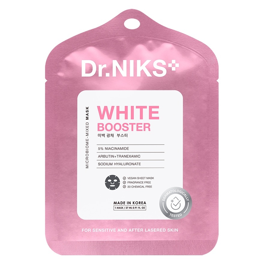 Dr.NIKS Microbiome-Mixed Mask White Booster 1'S