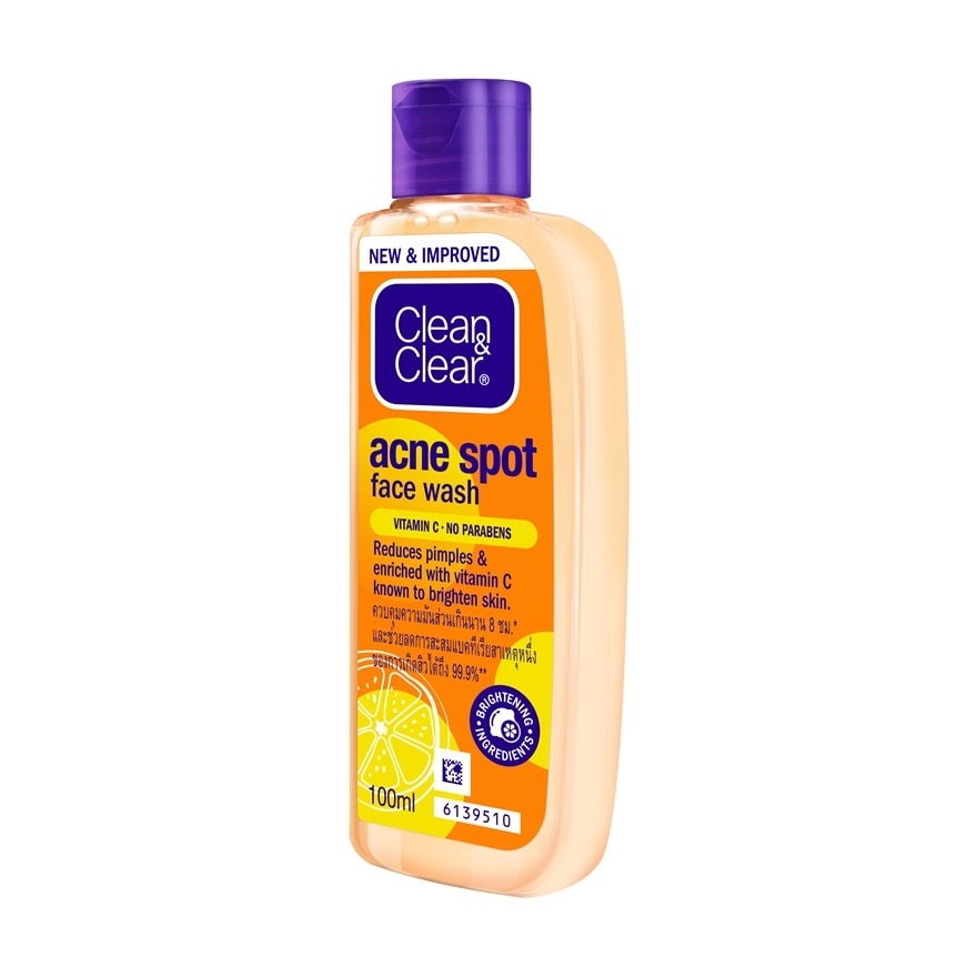 CleanClear Facial Wash Acne Spot Vitamin C 100 Ml. ล้างหน้า ลดสิว ลดรอยดำ