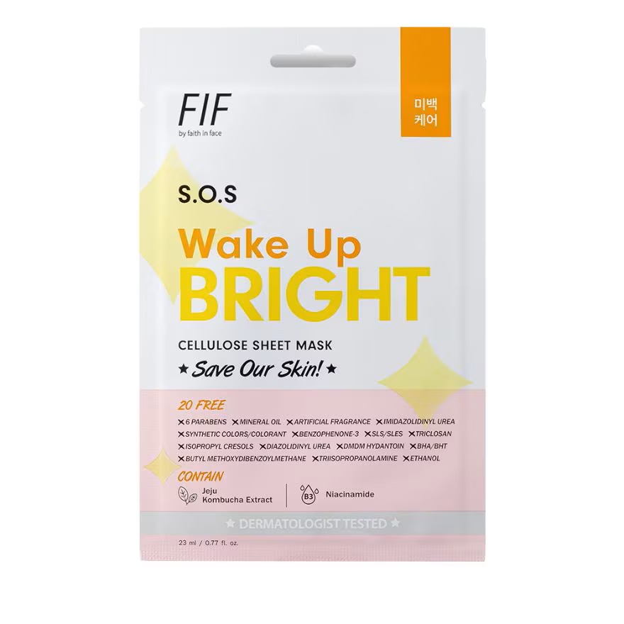 FIF FIF by Faith in Face S.O.S Wake Up Bright Cellulose Sheet Mask 1'S