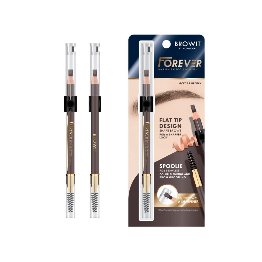 Browit Forever Sharpen Tattoo Brow Pencil 2.6g. Cedar Brown