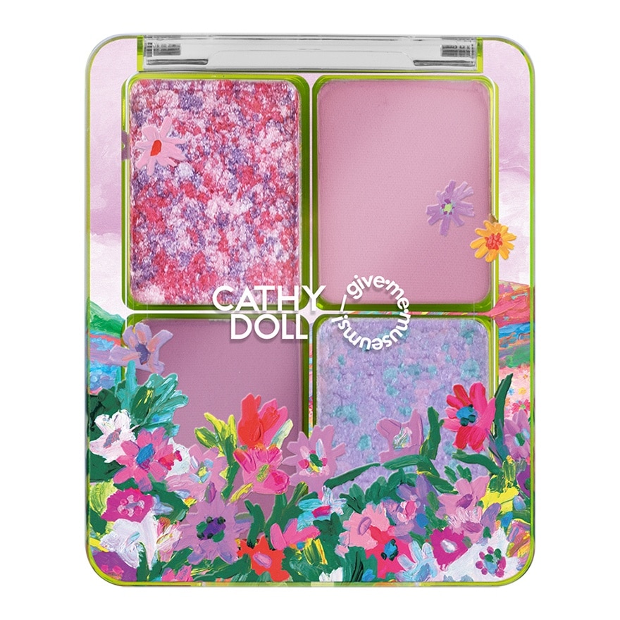 Cathy Doll Give Me Museums Blooming Eye Palette 1.8g. x 4Colors Mauve Frozen