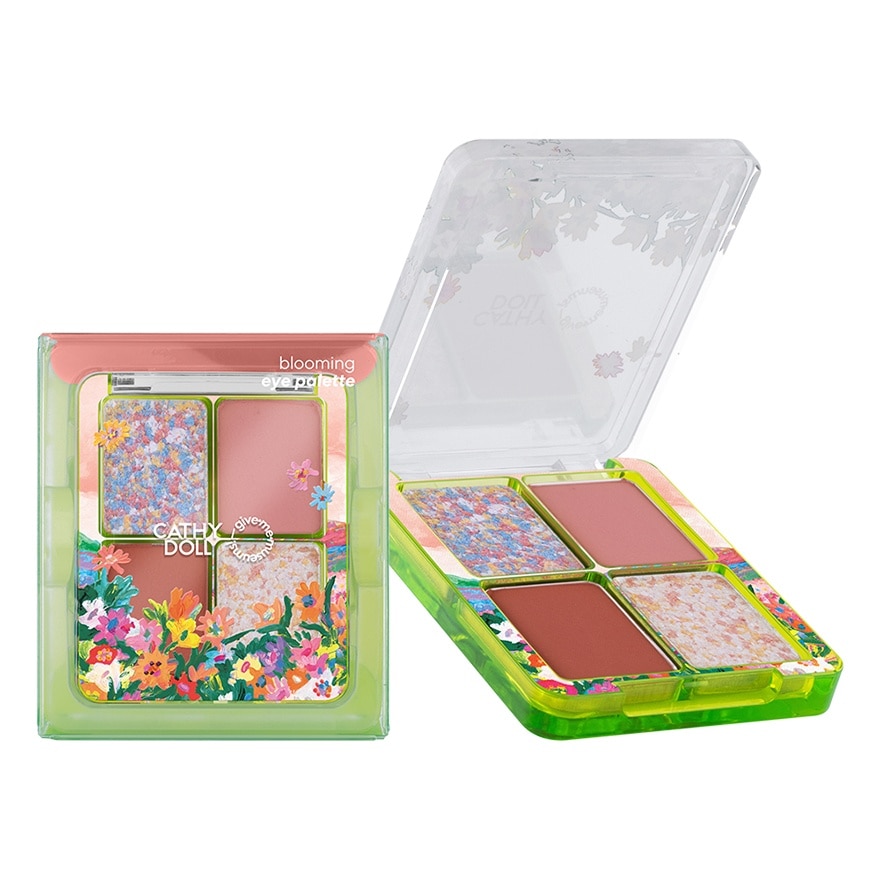 Cathy Doll Give Me Museums Blooming Eye Palette 1.8g. x 4Colors Spring Fuzz