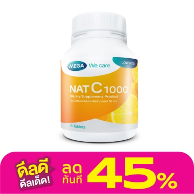 Mega Nat C 1000 Dietary Supplement 15 Tablets