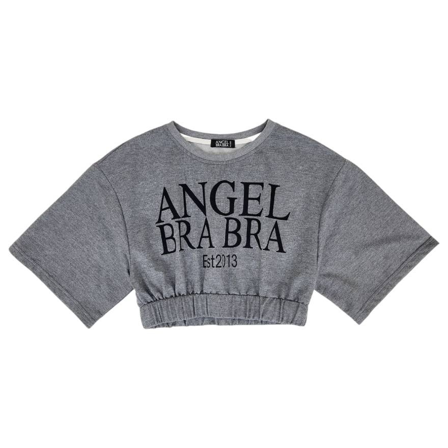 Angel Bra Bra แองเจิ้ลบราบรา เสื้อครอป โอเวอร์ไซส์ รุ่น ดัมปลิ้ง สีเทา