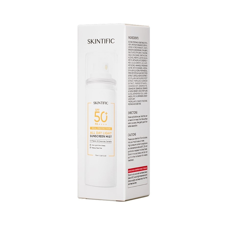 Skintific Real Protection All Day Light Sunscreen Mist SPF50+ PA++++ 70 ml.