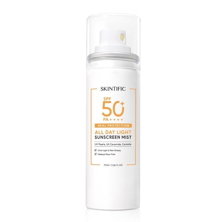 Skintific Real Protection All Day Light Sunscreen Mist SPF50+ PA++++ 70 ml.