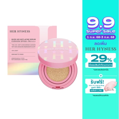 Her Hyness Her Hyness Nude Air Anti-Acne Serum Cushion SPF50+ PA++++ 21N Light 12g. +Refill