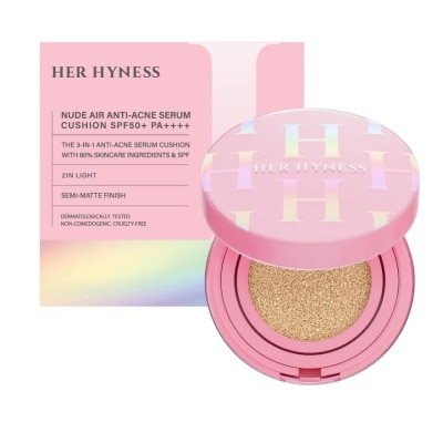 Her Hyness Her Hyness Nude Air Anti-Acne Serum Cushion SPF50+ PA++++ 21N Light 12g. +Refill