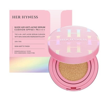 Her Hyness Her Hyness Nude Air Anti-Acne Serum Cushion SPF50+ PA++++ 25N Tan 12g. +Refill