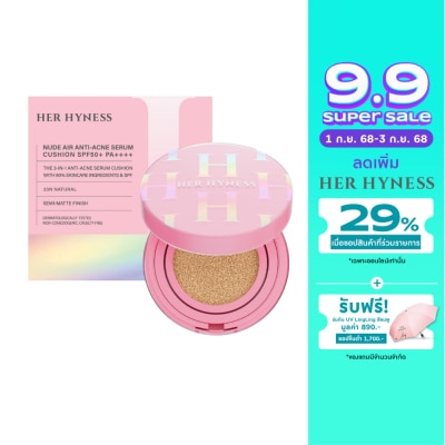 Her Hyness Her Hyness Nude Air Anti-Acne Serum Cushion SPF50+ PA++++ 23N Natural 12g. +Refill