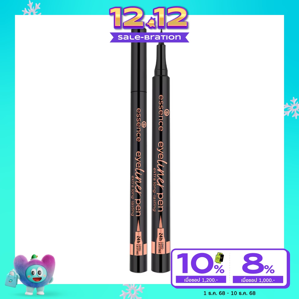 Essence เอสเซนส์ อายไลเนอร์ เพ็น เอ็กซ์ตร้า ลอง-ลาสติ้ง 1.1มล. 010 แบล็คเค็สท์แบล็ค