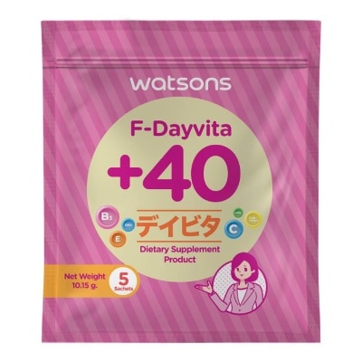 WATSONS วัตสัน เอฟ-เดย์ไวต้าพลัส 40 (ผลิตภัณฑ์เสริมอาหาร) 5 ซอง