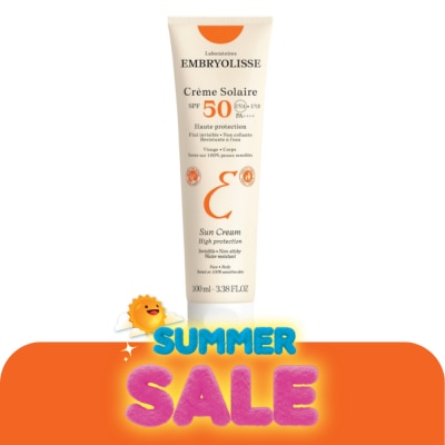 Embryolisse - เอ็มบรีโอลีสย์ ซัน ครีม ไฮท์ โพรเทคชั่น SPF50 PA++++ กันแดดผิวหน้า,ผิวกาย 100 มล.