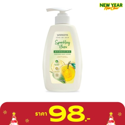 WATSONS วัตสัน สปาร์คกลิ้ง ยูสุ ไฮเดรทติ้ง เพอร์ฟูม บอดี้ โลชั่น 550มล.
