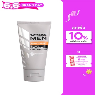 WATSONS - วัตสัน เมน ไบร์ทเทนนิ่ง ชาร์โคล โฟม คลีนเซอร์ 100กรัม