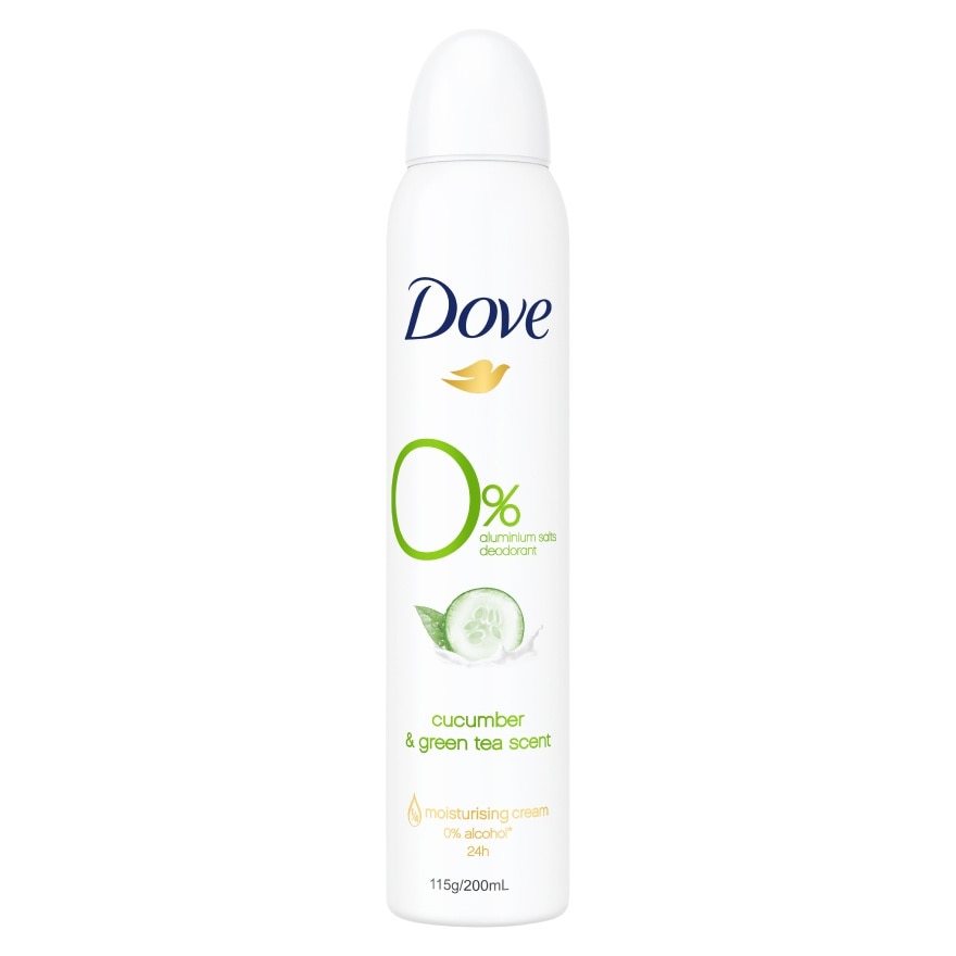 Dove โดฟ ดีโอ สเปรย์ ซีโร่ เปอร์เซ็นต์ อะลูมิเนียม ซอลต์ คิวคัมเบอร์ แอนด์ กรีนที 200 มล.