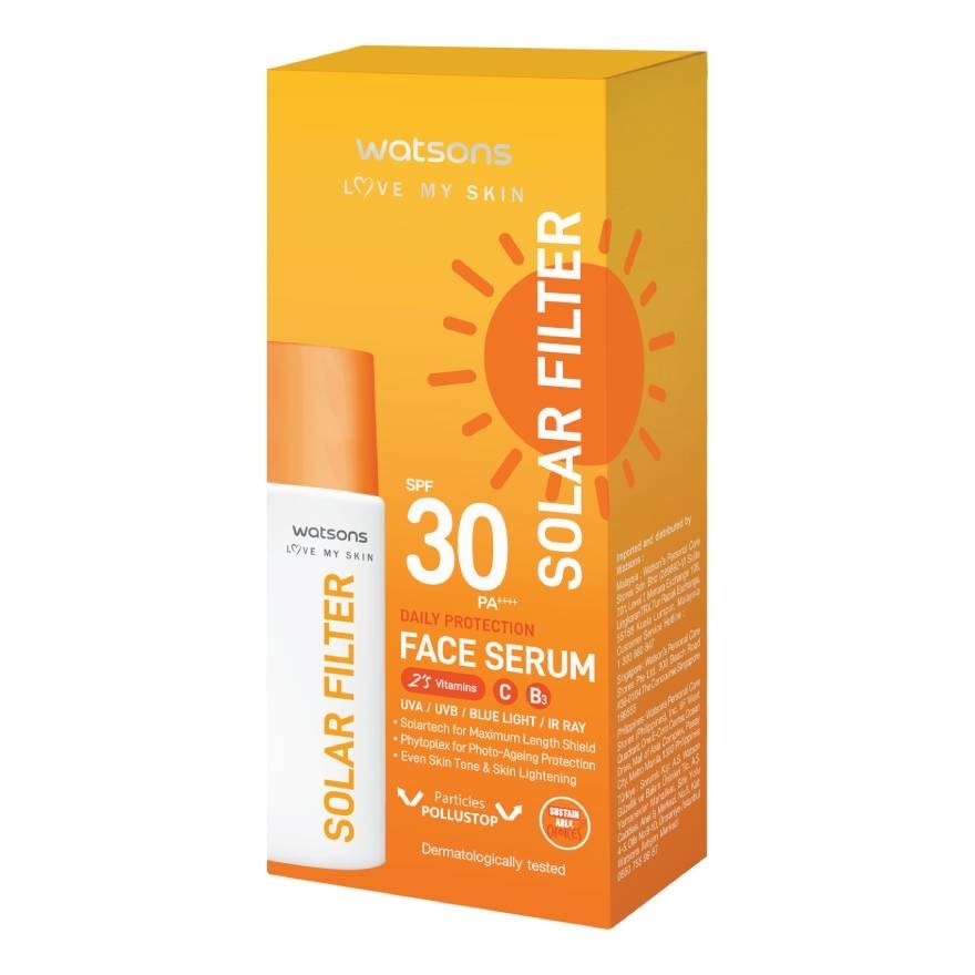 Watsons Love My Skin Solar Filter Daily Protection Face Serum SPF30 PA++++ 45ml.