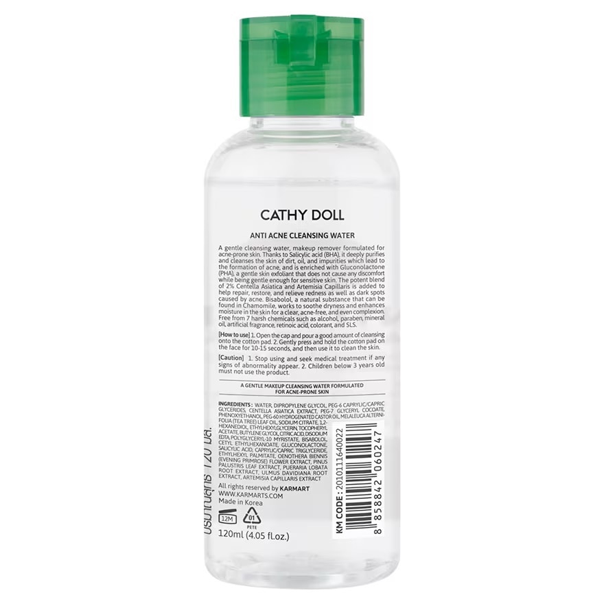 Cathy Doll Cleansing Water Anti Acne 120 Ml.