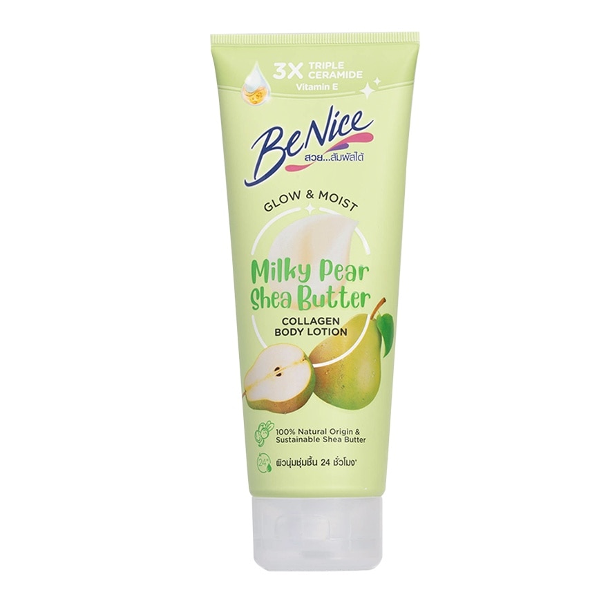 Benice Benice Body Lotion Glow  Moist Milky Pear Shea Butter Collagen 170 Ml.