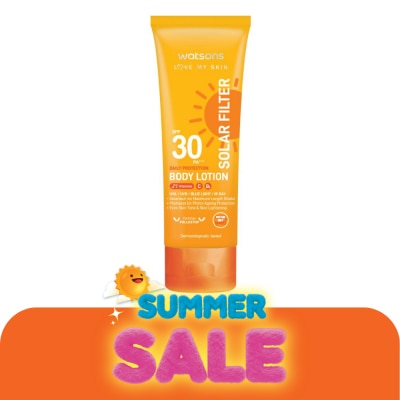 WATSONS - วัตสัน เลิฟมายสกิน โซล่าร์ ฟิลเตอร์ เดลี่ โพรเทคชั่น บอดี้ โลชั่น SPF30 PA++++ 100มล