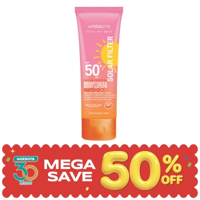 Watsons - Watsons Love My Skin Solar Filter Very High Protection Bright Face Body Lotion SPF50 image