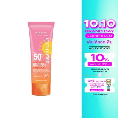 Watsons Watsons Love My Skin Solar Filter Very High Protection Bright Face  Body Lotion SPF50