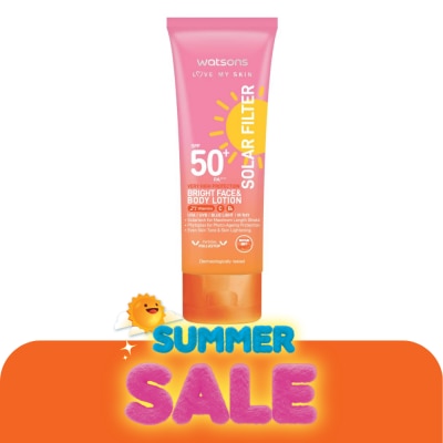 Watsons - Watsons Love My Skin Solar Filter Very High Protection Bright Face  Body Lotion SPF50