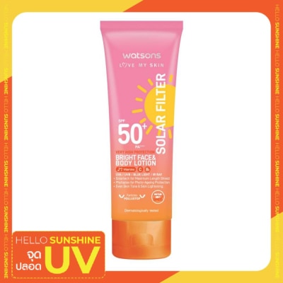 Watsons Watsons Love My Skin Solar Filter Very High Protection Bright Face  Body Lotion SPF50