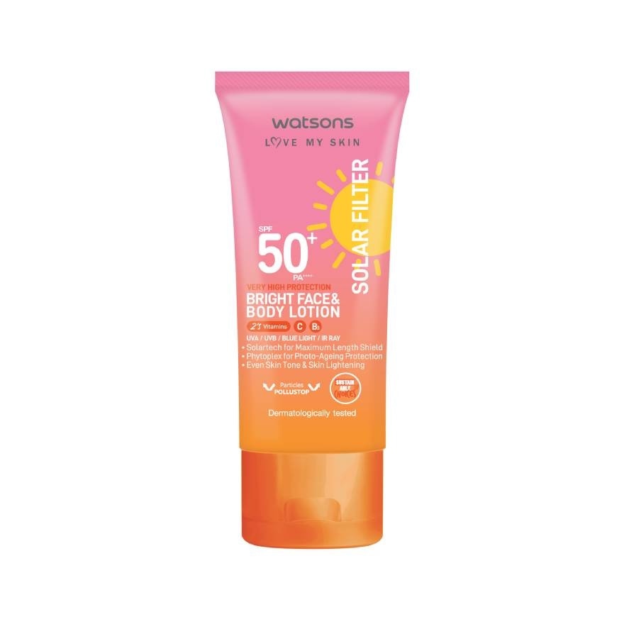 Watsons LoveMySkin SolarFilter VeryHigh Protection Bright FaceBody Lotion SPF50+ PA++