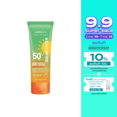 Watsons Watsons Love My Skin Solar Filter Very High Protection Aloe FaceBody Lotion SPF50+ PA
