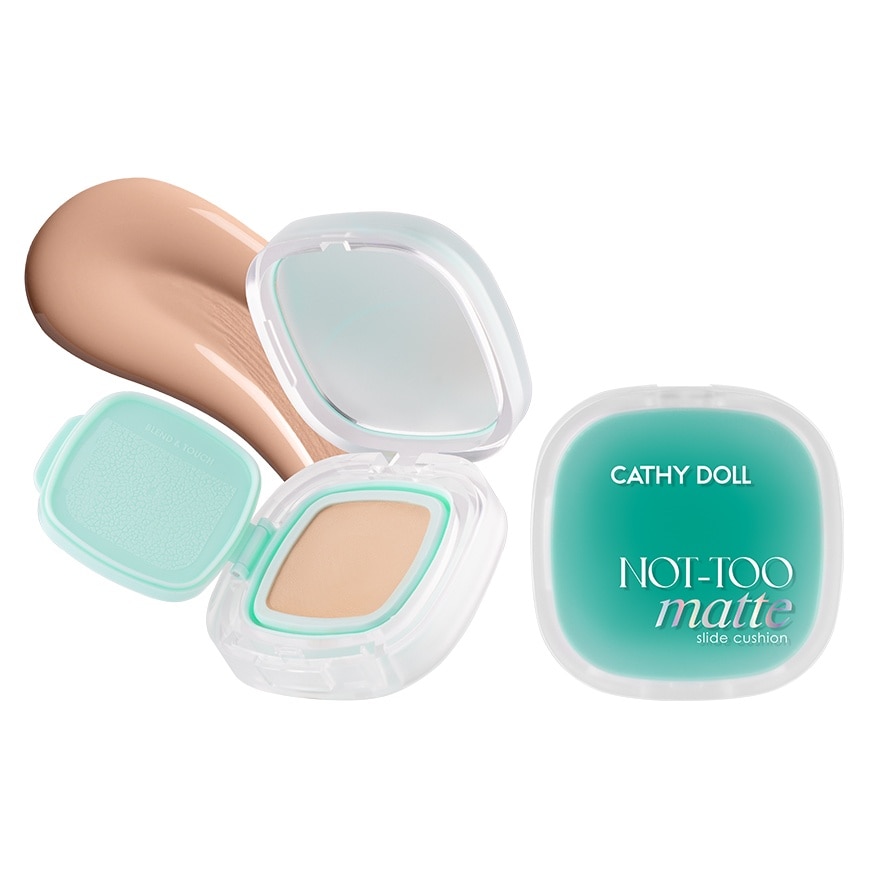 เคที่ดอลล์ นอตทู แมทท์ สไลด์ คุชชั่น SPF50+ PA++++ 12ก. 02 ไลท์เบจ
