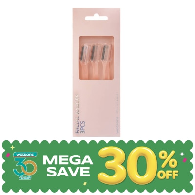 Watsons - Watsons Facial Razors 3Pcs 21BT-004WTC image