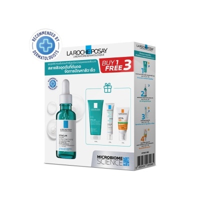 Laroche-Posay เซ็ทลา โรช โพเซย์ เอฟฟาคลาร์ เซรั่ม 30 มล. + เจลล้างหน้า 15 มล. Duo+M  กันแดด 3 มล.