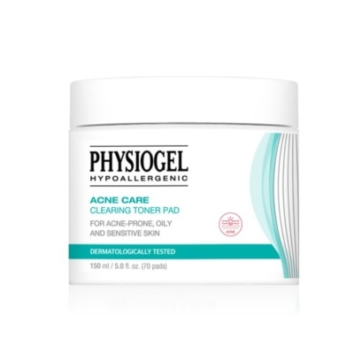 Physiogel ฟิสิโอเจล แอคเน่ แคร์ เคลียร์ริ่ง โทนเนอร์ แพด 150 มล. (70 แผ่น)