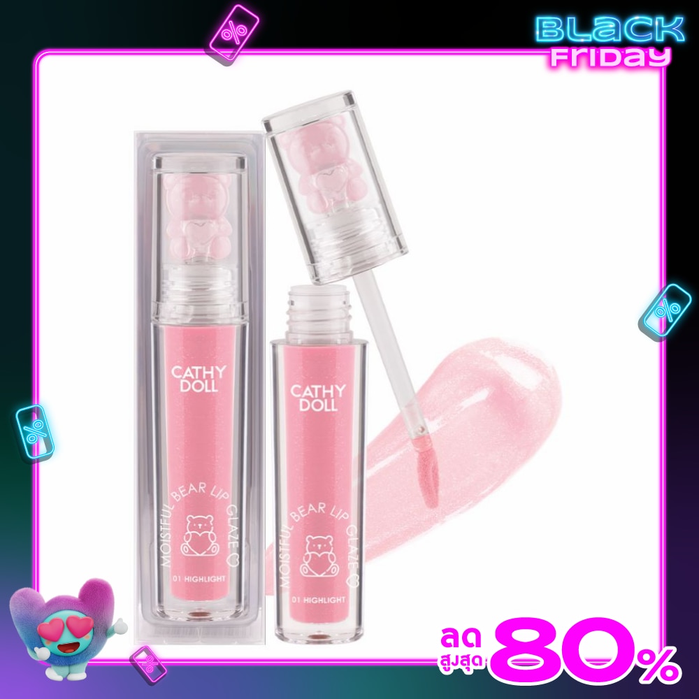 เคที่ดอลล์ มอยส์ ฟูล แบร์ ลิป เกลซ 2.2ก. 01 ไฮไลท์