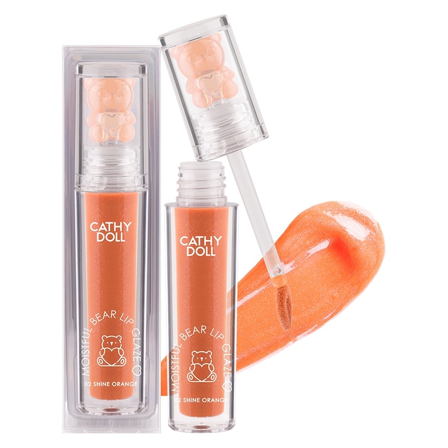 Cathy Doll Moistful Bear Lip Glaze 2.2g. 02 Shine Orange