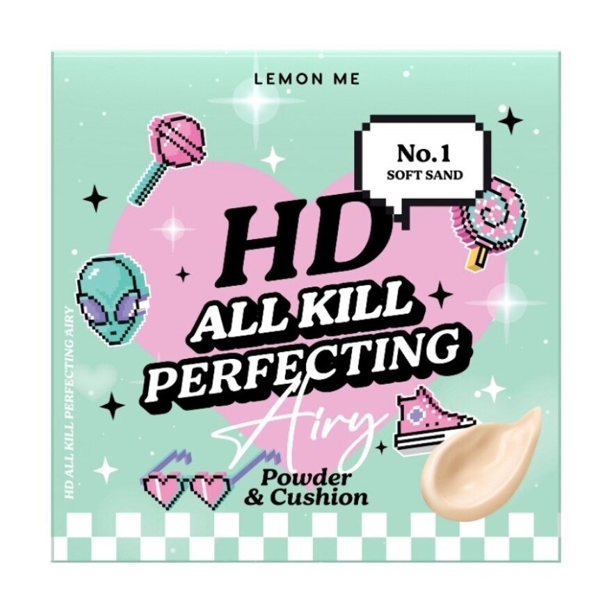 Lemon Me Hd All Kill Perfecting Airy PowderCushion 8.5g. 01 Soft Sand