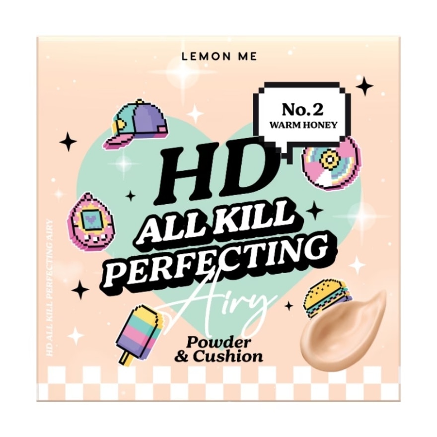 Lemon Me Hd All Kill Perfecting Airy PowderCushion 8.5g. 02 Warm Honey