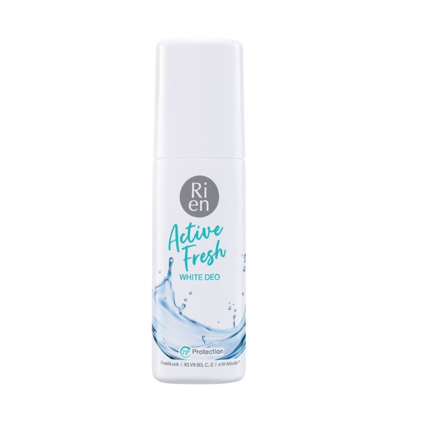 Ri en Ri en Deo Active Fresh White 60 Ml.โรลออน ลดเหงื่อ ระงับกลิ่นกาย