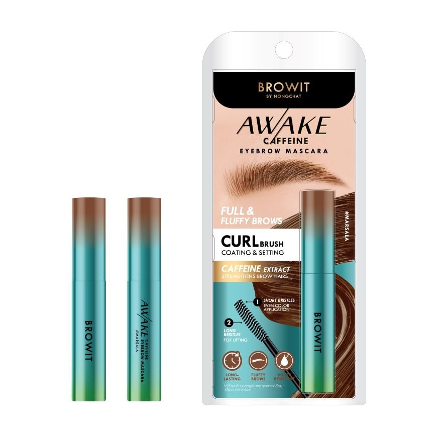 Browit Awake Caffeine Eyebrow Mascara 4g. Marsala