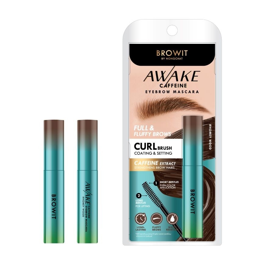 Browit Awake Caffeine Eyebrow Mascara 4g. Homey Wood