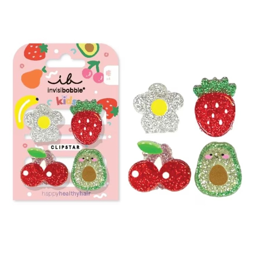 Invisibobble Invisibobble Clipstar Kids Happy Frutti 4pcs.